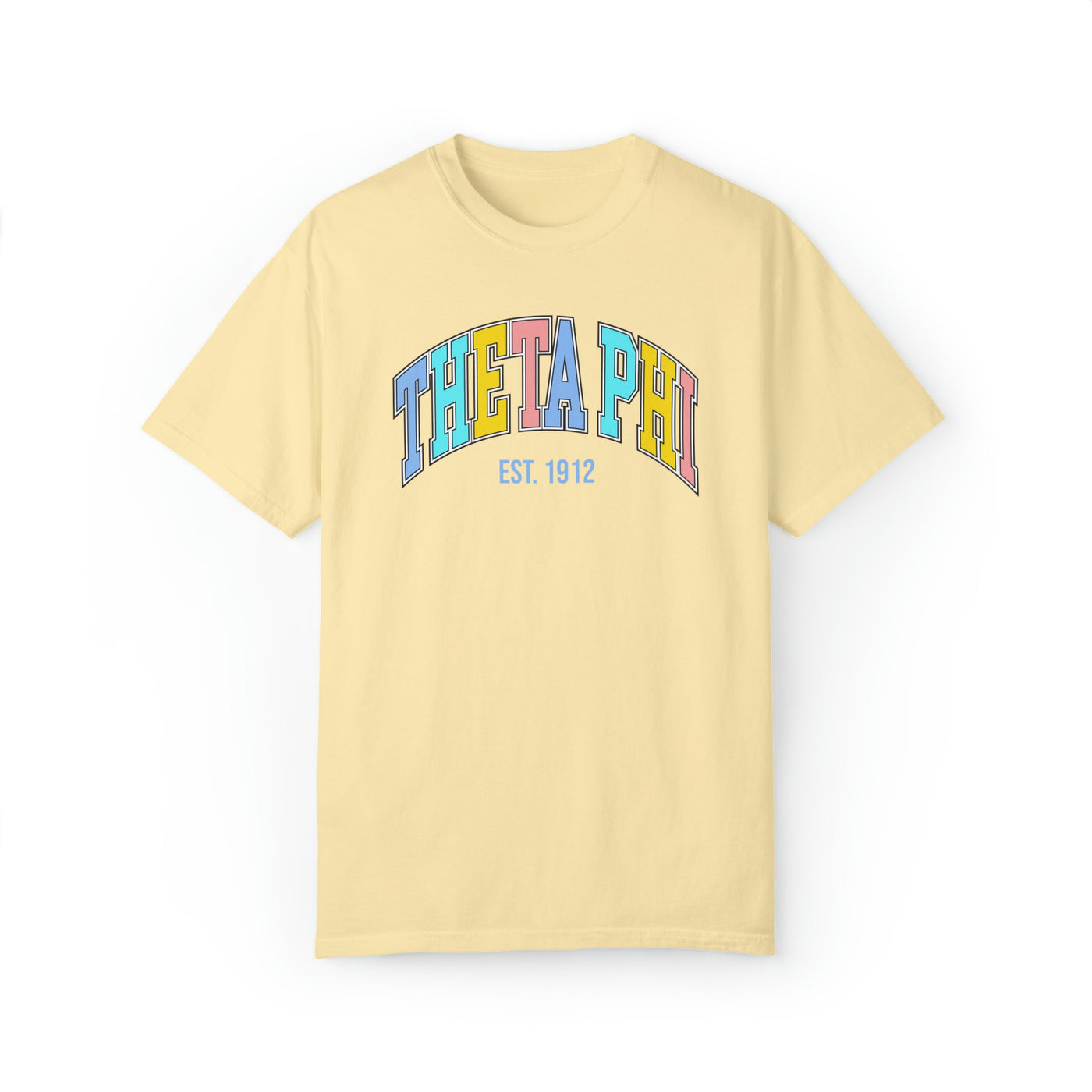 Theta Phi Alpha Pastel Varsity Sorority T-shirt