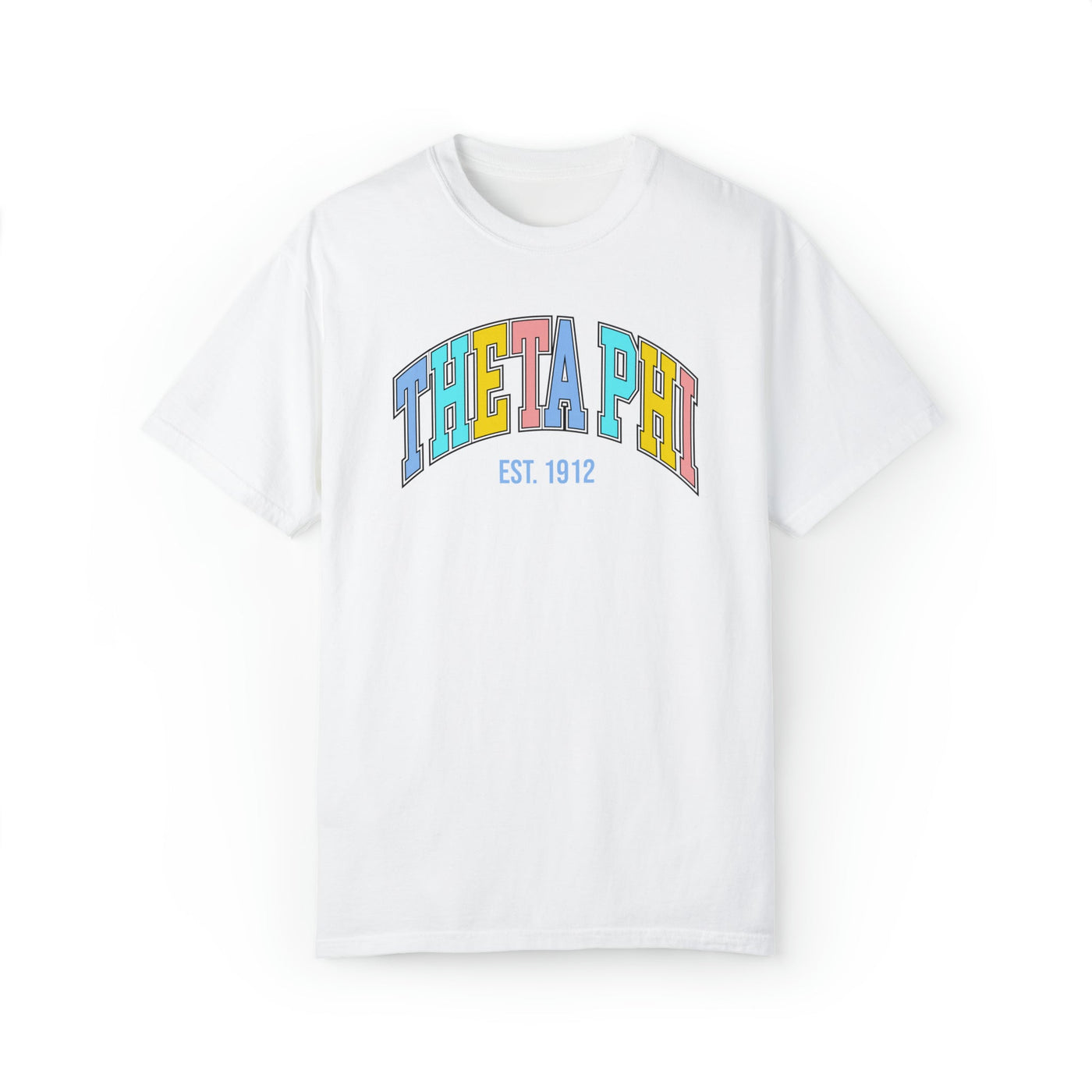 Theta Phi Alpha Pastel Varsity Sorority T-shirt