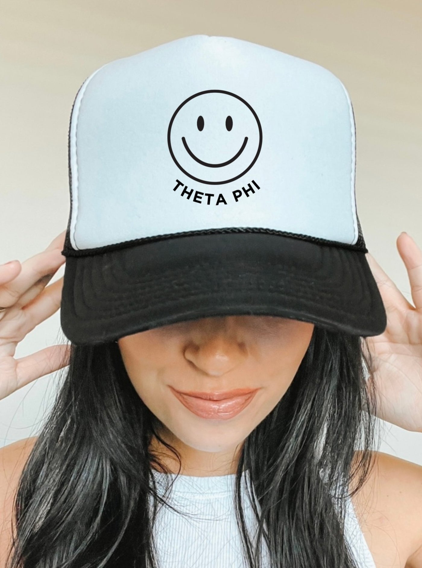 Theta Phi Alpha Smile Trendy Foam Trucker Hat
