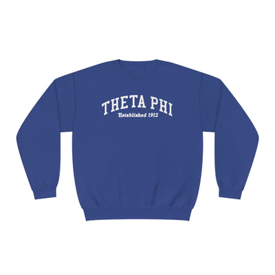 Theta Phi Alpha Sorority Varsity College Theta Phi Crewneck Sweatshirt