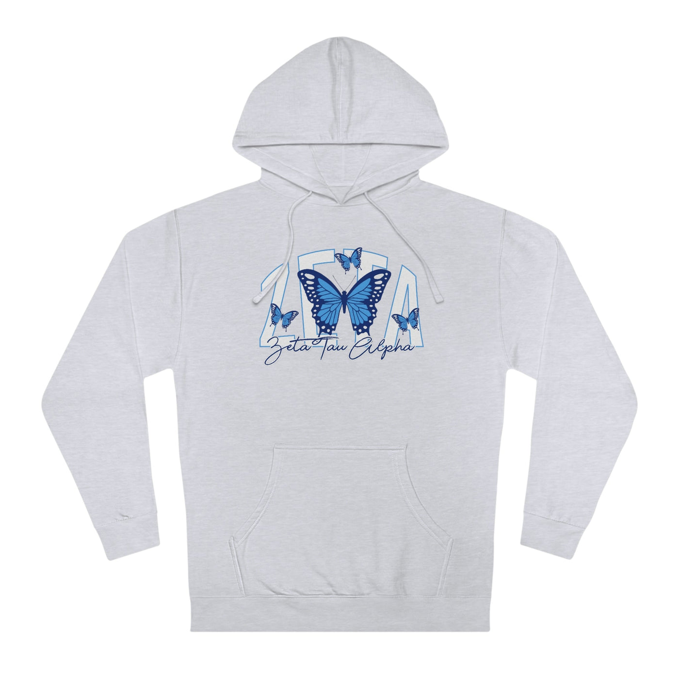 Zeta Tau Alpha Baby Blue Butterfly Cute Sorority Sweatshirt