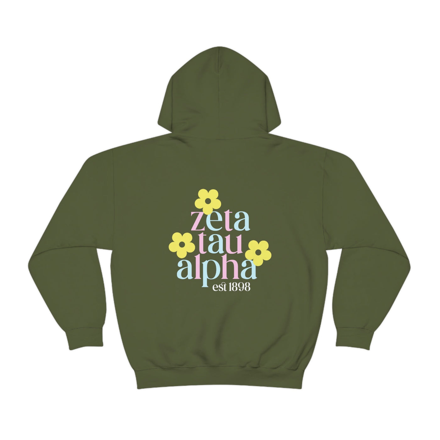 Zeta Tau Alpha Flower Sweatshirt, Zeta Sorority Hoodie