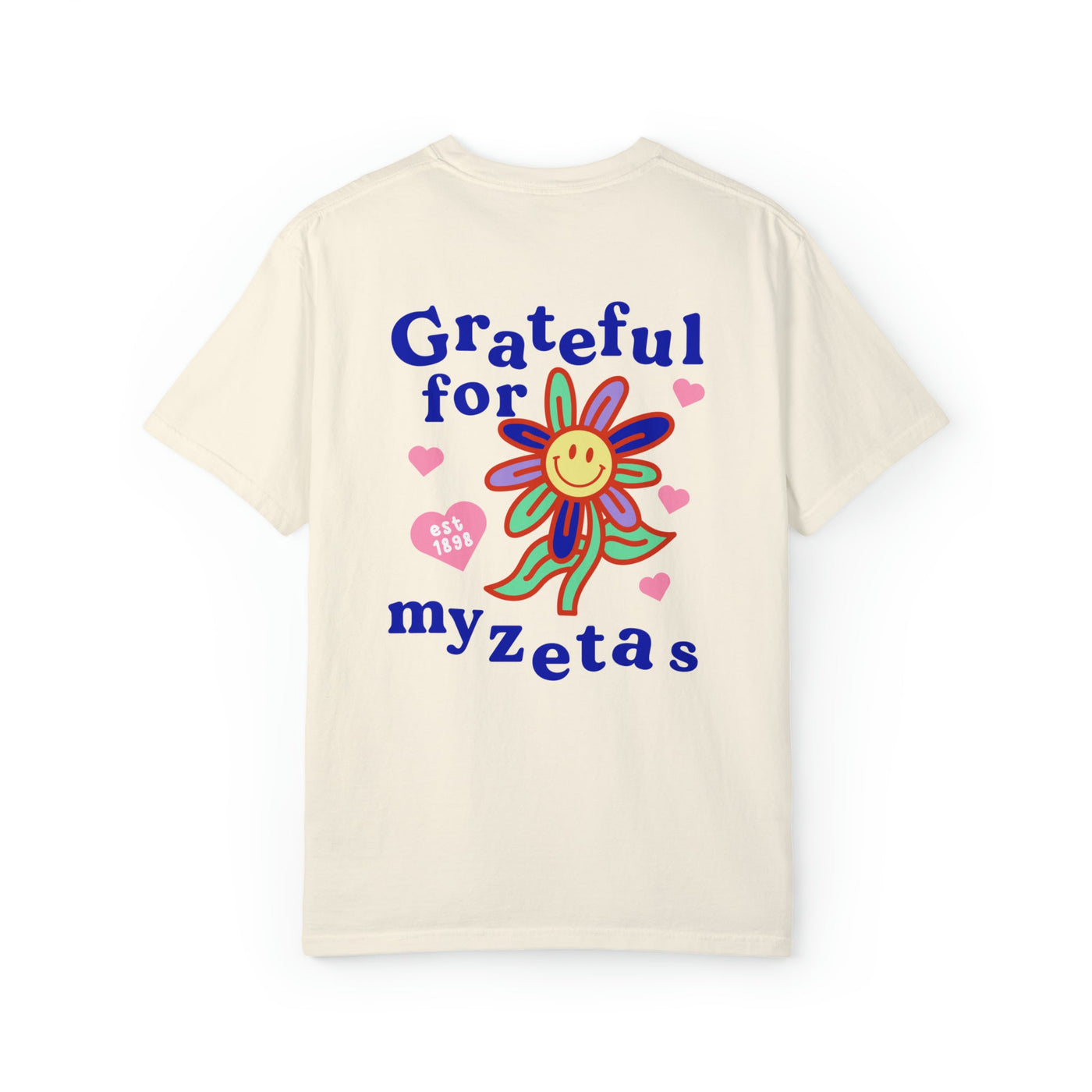 Zeta Tau Alpha Grateful Flower Sorority T-shirt