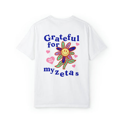 Zeta Tau Alpha Grateful Flower Sorority T-shirt