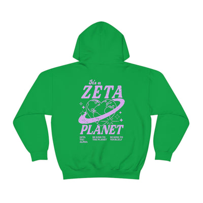 Zeta Tau Alpha Planet Hoodie | Be Kind to the Planet Trendy Sorority Hoodie