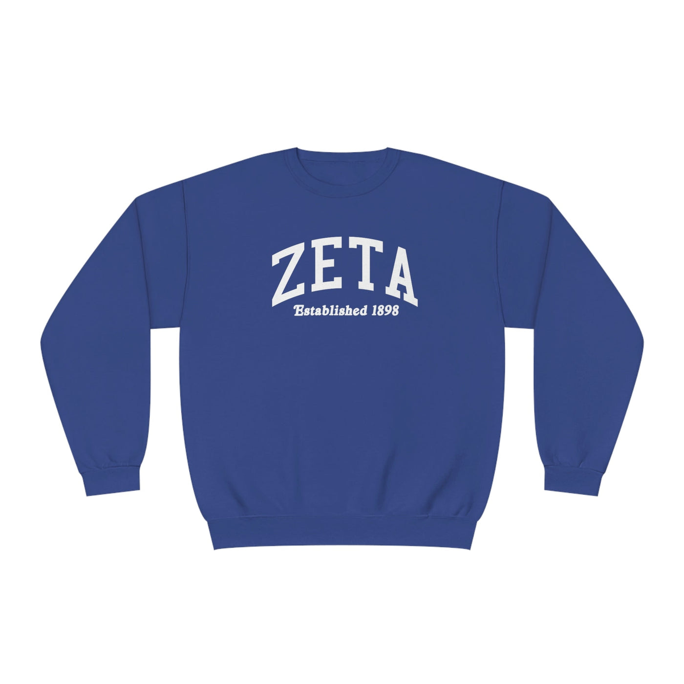 Zeta Tau Alpha Sorority Varsity College Zeta Crewneck Sweatshirt