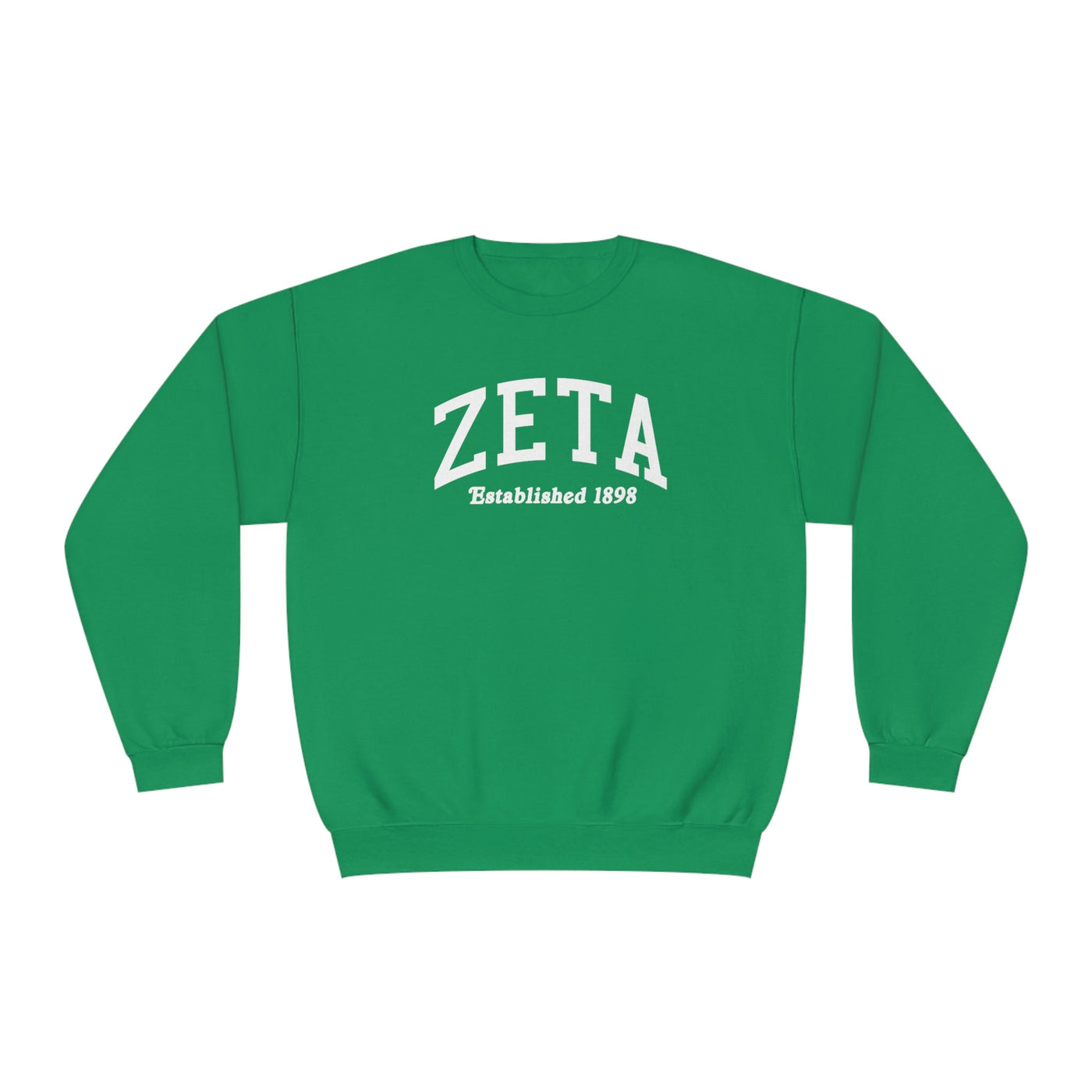 Zeta Tau Alpha Sorority Varsity College Zeta Crewneck Sweatshirt