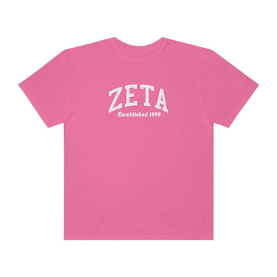 Zeta Tau Alpha Varsity College Sorority Comfy T-Shirt